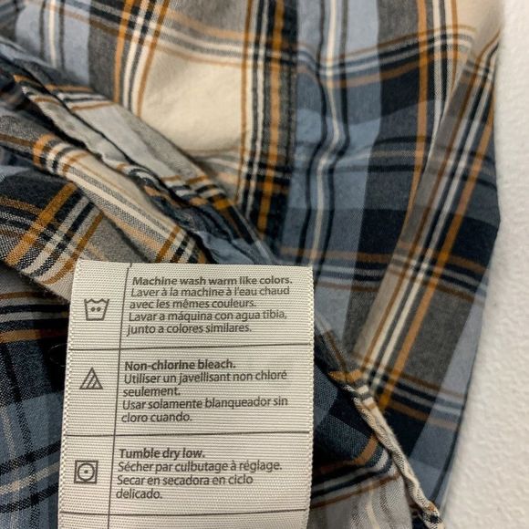 Carhartt Essential Plaid Shirt Mens Extra Large Blue Relaxed Fit Casual 103550 - Picture 9 of 12